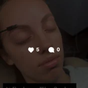 Woman receiving eyebrow waxing and sculpting treatment in a salon.
